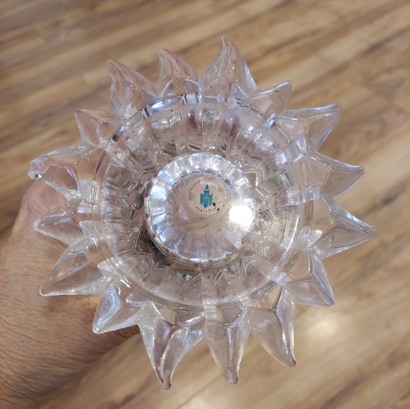 Vintage German PartyLite Aurora P7378 Lead Crystal Votive/Pillar Candle Holder - Picture 2 of 4